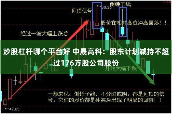 炒股杠杆哪个平台好 中晟高科：股东计划减持不超过176万股公司股份