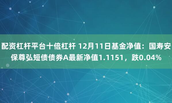 配资杠杆平台十倍杠杆 12月11日基金净值：国寿安保尊弘短债债券A最新净值1.1151，跌0.04%