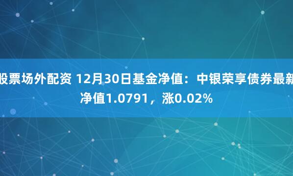 股票场外配资 12月30日基金净值：中银荣享债券最新净值1.0791，涨0.02%