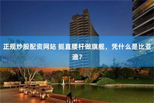 正规炒股配资网站 挺直腰杆做旗舰，凭什么是比亚迪？